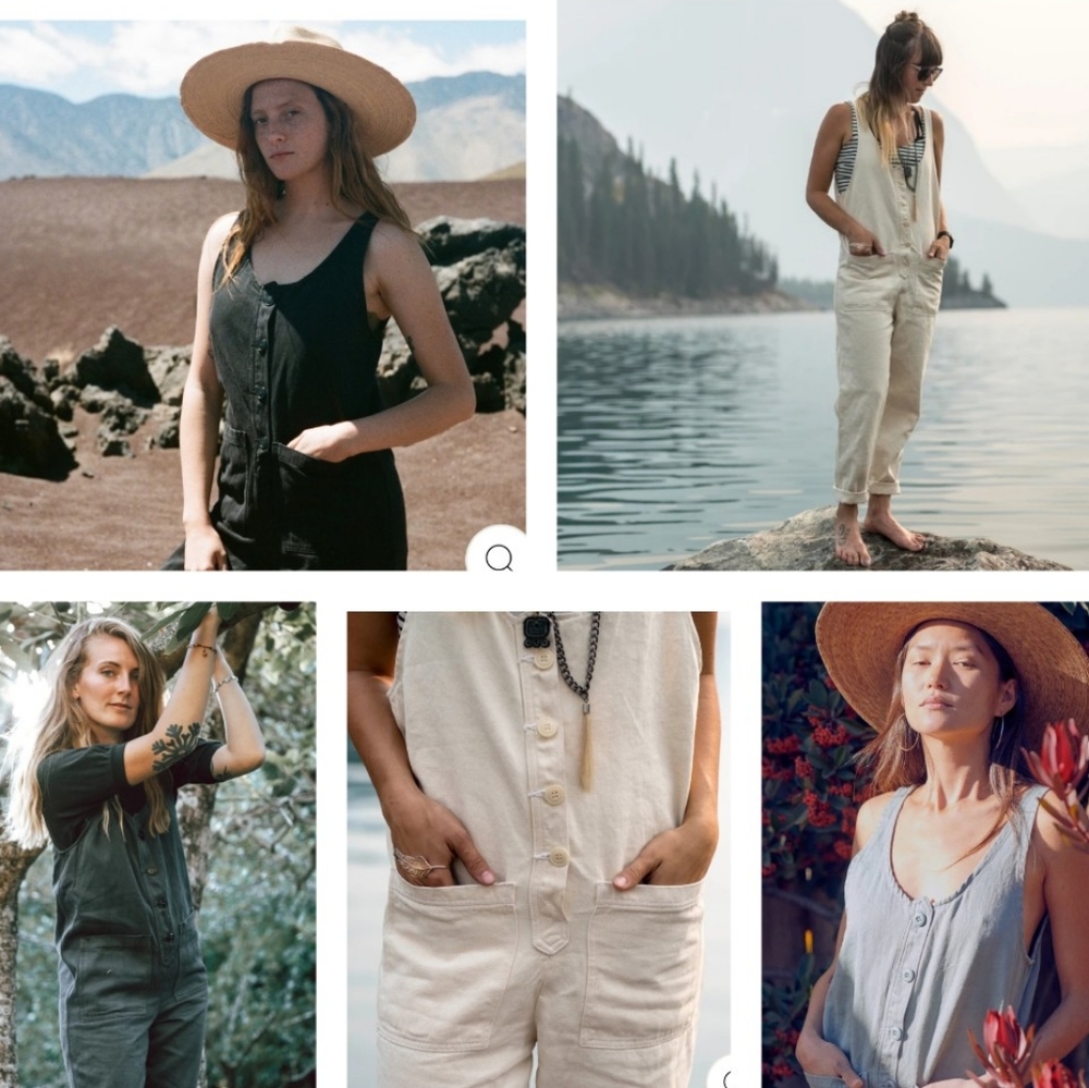 Jungmaven Cotton-Linen Jumpsuit in Black